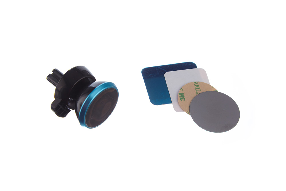 Suport Universal de Telefon pentru Masina, Model Magnetic cu Prindere de Gurile de Ventilatie, Negru-Albastru