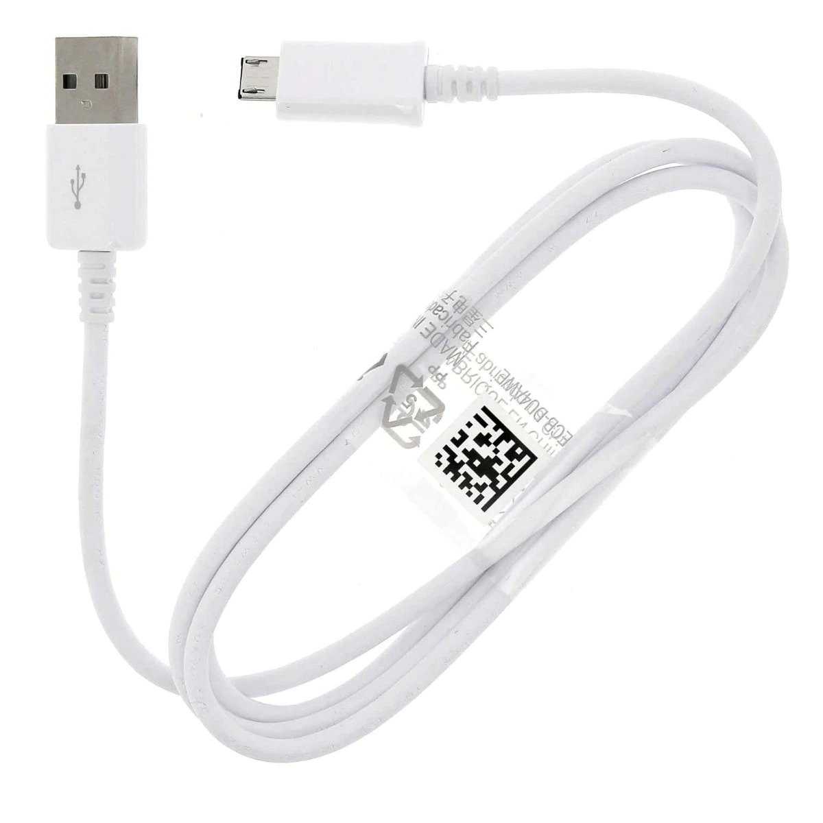Cablu de date si incarcare/transfer date, Samsung, ECB-DU4AWE, Micro-USB, 1 m, Alb