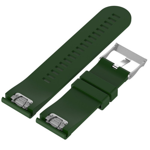 Curea ceas Smartwatch Garmin Fenix 7X / 6X / 5X Plus / 5X / 3 HR / 3, 26 mm Silicon iUni Green Accesorii imagine noua idaho.ro