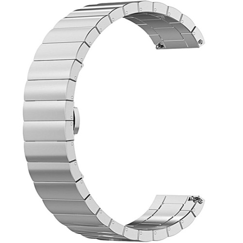 Curea metalica Smartwatch Samsung Galaxy Watch 4, Watch 4 Classic, Gear S2, iUni 20 mm Otel Inoxidabil Silver Link Bracelet