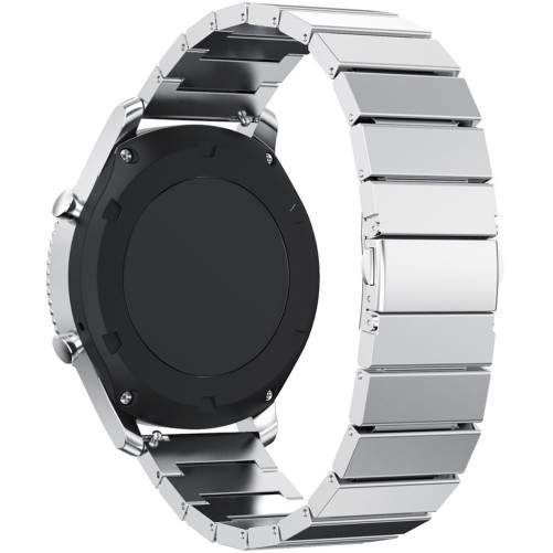 Curea pentru Smartwatch Samsung Galaxy Watch 4, Watch 4 Classic, Gear S2, iUni 20 mm Otel Inoxidabil Silver Link Bracelet