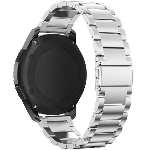 Curea metalica Smartwatch Samsung Galaxy Watch 46mm, Samsung Watch Gear S3, iUni 22 mm Otel Inoxidabil, Silver