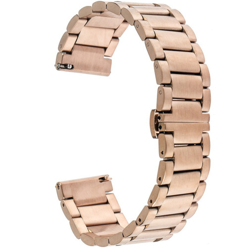 Curea ceas Smartwatch Samsung Galaxy Watch 46mm, Samsung Watch Gear S3, iUni 22 mm Otel Inoxidabil, Rose Gold