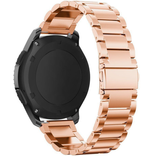 Curea metalica Smartwatch Samsung Galaxy Watch 46mm, Samsung Watch Gear S3, iUni 22 mm Otel Inoxidabil, Rose Gold