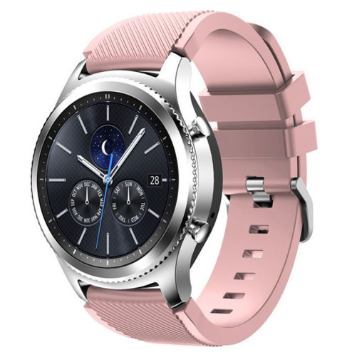 Curea ceas Smartwatch Samsung Galaxy Watch 46mm, Samsung Watch Gear S3, iUni 22 mm Silicon Soft Pink