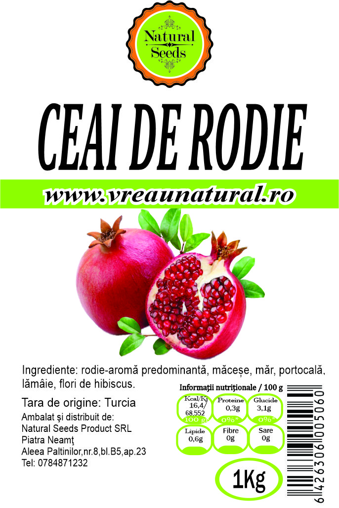 Ceai rodie, Natural Seeds Product, 1Kg