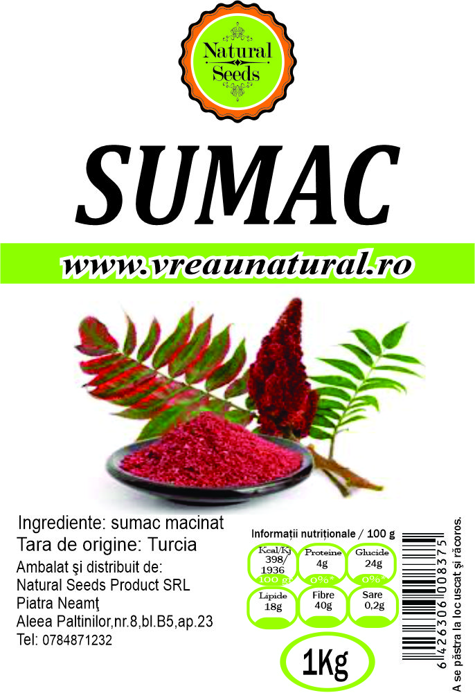 Sumac 1Kg, Natural Seeds Product