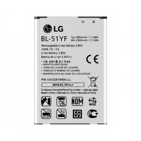 Acumulator Original LG BL-51YF pentru LG G4 / LG G4 Dual / LG G4 Stylus, 3000 mah