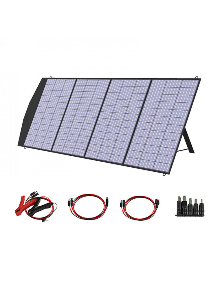 Panou Solar fotovoltaic, Super Pliabi,, Portabil, Camping + Cabluri baterie, Allpowers 200w