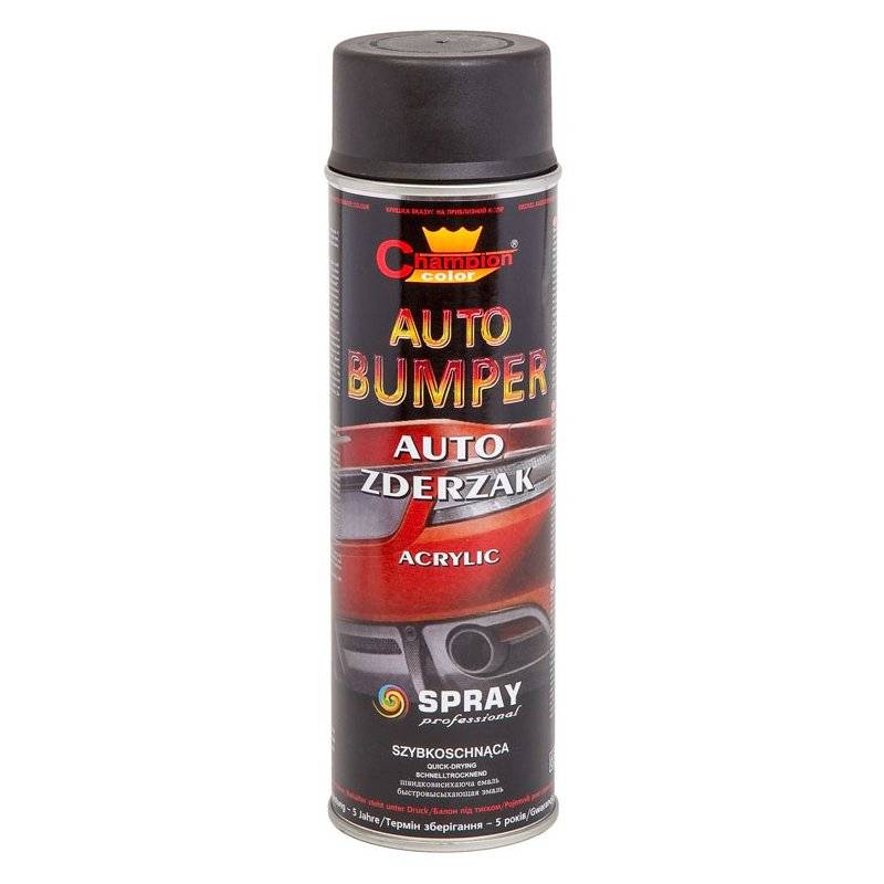 Spray negru mat profesional pentru bari , elemente bord plastice auto Champion 500ml
