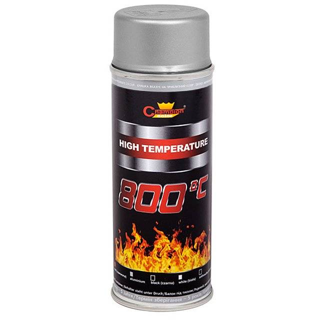 Spray vopsea argintiu CHAMPION etriere ,universal rezistent termic 800°C 400ml