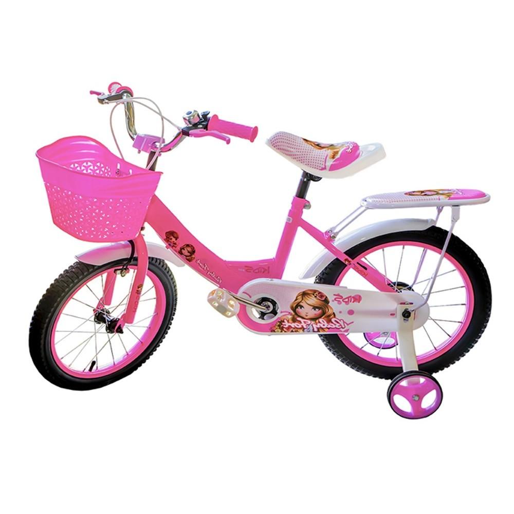Bicicleta Go Kart Baby Fort 16 " pentru fetite cu varsta intre 4-6 ani, aparatoare noroi, sonerie,roti ajutatoare, culoare roz