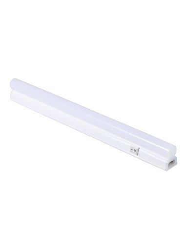 Tub LED T5 cu intrerupator Linkable - Plastic 12W Alb Cald