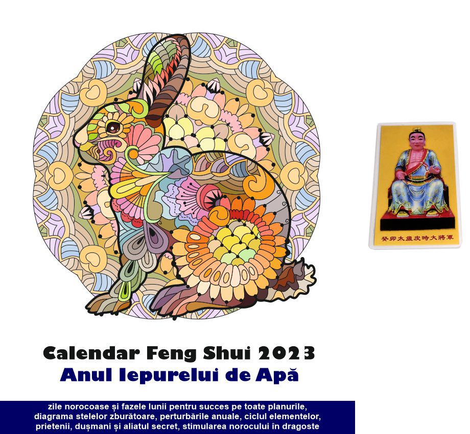 Calendar Feng Shui 2023 in limba romana + card Tai Sui 2023 cadou