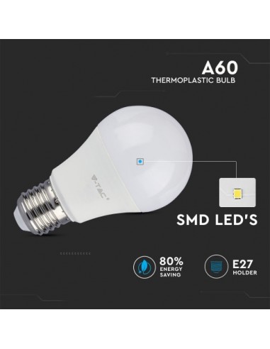 Bec LED 10.5W E27 A60 Thermoplastic 6500K 3buc/set doraly.ro imagine noua 2022 3