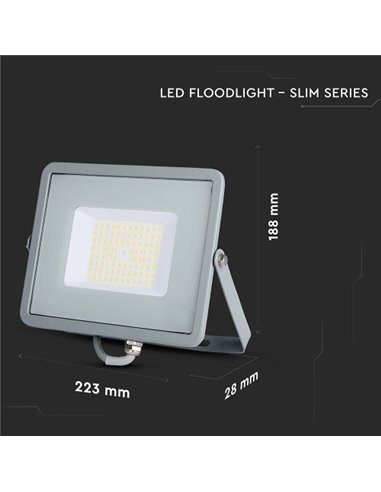 Proiector LED 50W corp gri G2 Chip Samsung Alb rece doraly.ro imagine noua 2022 3