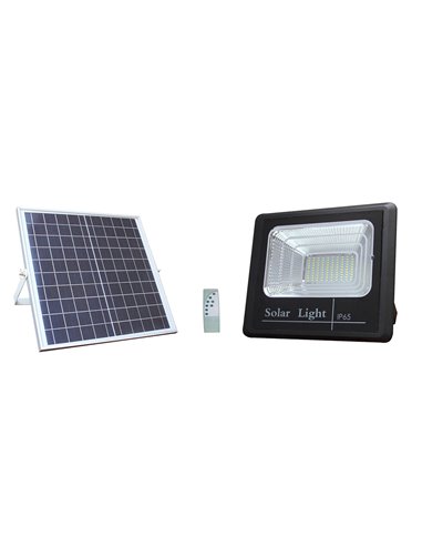 Proiector LED Solar + Panou Solar EQUIV. 20W Alb Rece