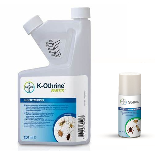 Set Insecticid Kothrine Partix 240 ml si Solfac 150 ml anti plosnite, gandaci, capuse, purici, tantari