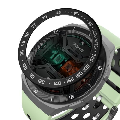 Rama cadran pentru Huawei Watch GT 2e, Kwmobile, Negru/Argintiu, Aluminiu, 58636.01 2e imagine noua 2022