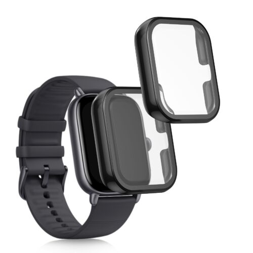 Set 2 curele pentru Huawei Watch GT 3 Pro (46mm)/Watch GT Runner/Watch 3, Kwmobile, Negru/Gri, Silicon, 58978.02