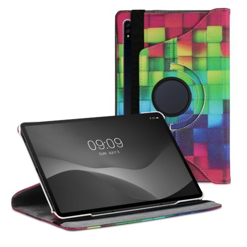 Husa 360° pentru tableta Samsung Galaxy Tab S8, Kwmobile, Multicolor, Piele ecologica, 57470.01