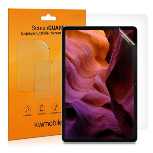 Set 2 Folii de protectie pentru tableta Samsung Galaxy Tab S7 FE , Kwmobile, Transparent, Plastic, 55382.1