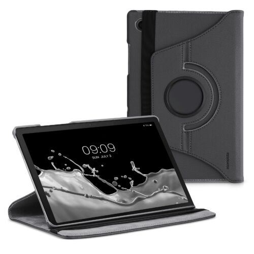 Husa 360° pentru tableta Samsung Galaxy Tab A8 (2021), Kwmobile, Gri, Piele ecologica, 56372.73