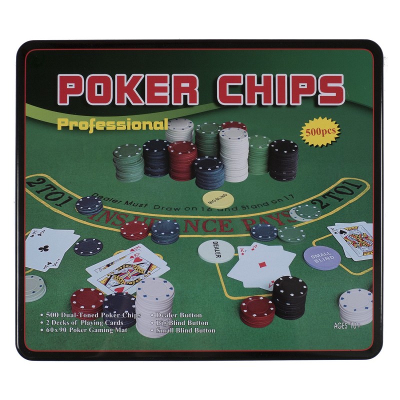 Set Poker Texas Holden negru 500 jetoane, 2 carti, covoras, 3 butoane, cutie 500 imagine 2022 protejamcopilaria.ro