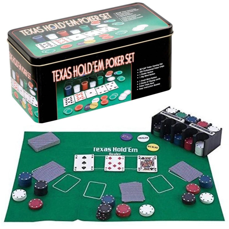 Poker cu 200 chips poker in cutie metalica, buton dealer, jetoane 4 culori de 1, 5 10 si 25, carti joc (25 imagine 2022 protejamcopilaria.ro