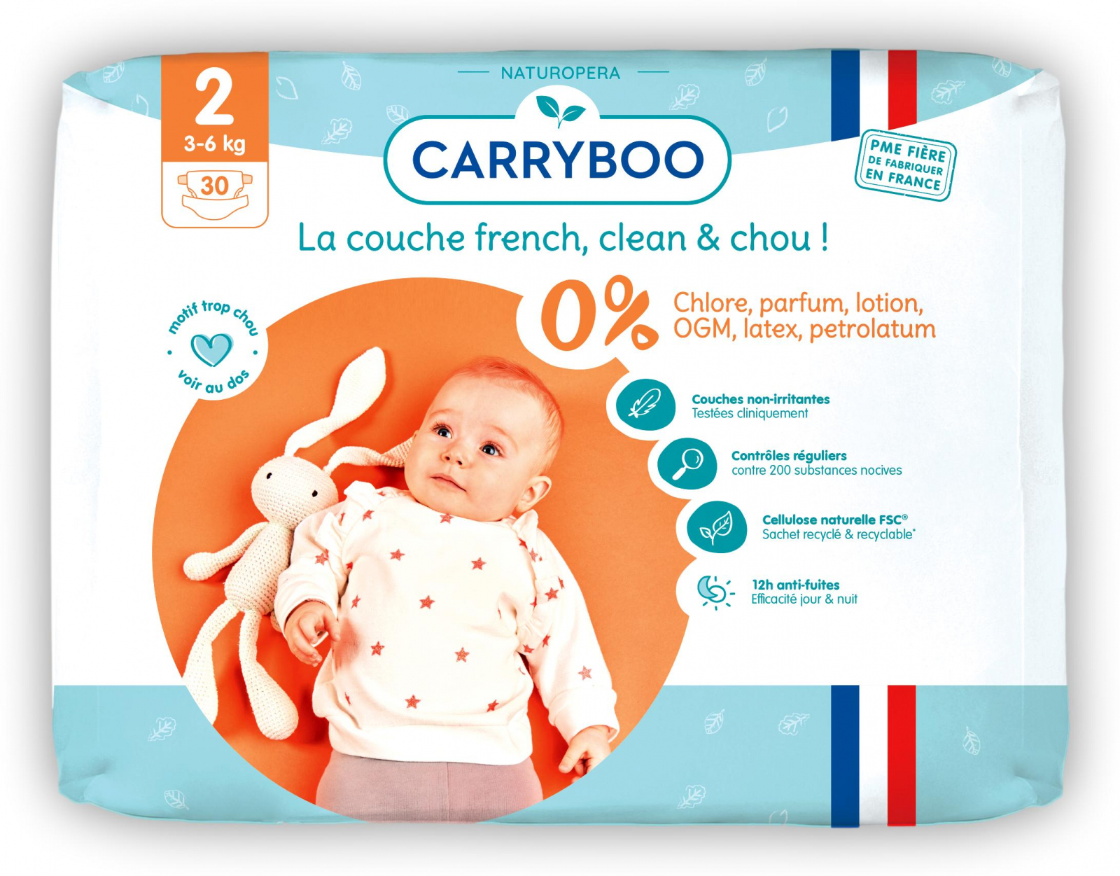 Scutece ECO hipoalergenice nou nascuti 3-6kg, marimea 2 Carryboo 3-6kg imagine 2022 protejamcopilaria.ro