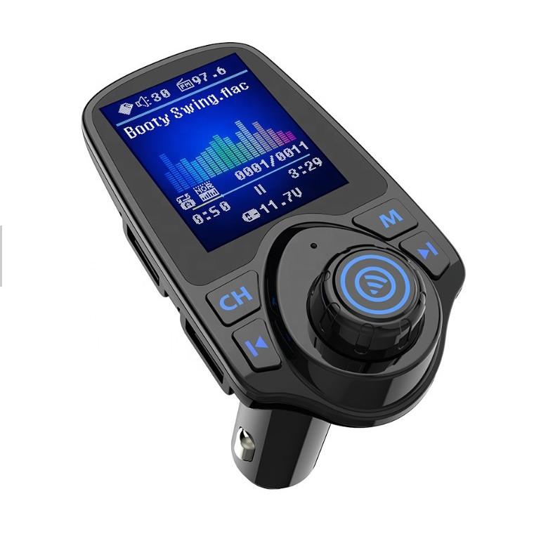 Modulator Fm Bluetooth 4.0 Auto Foxmag24®, Transmitator Aux Usb Display Color 1.8