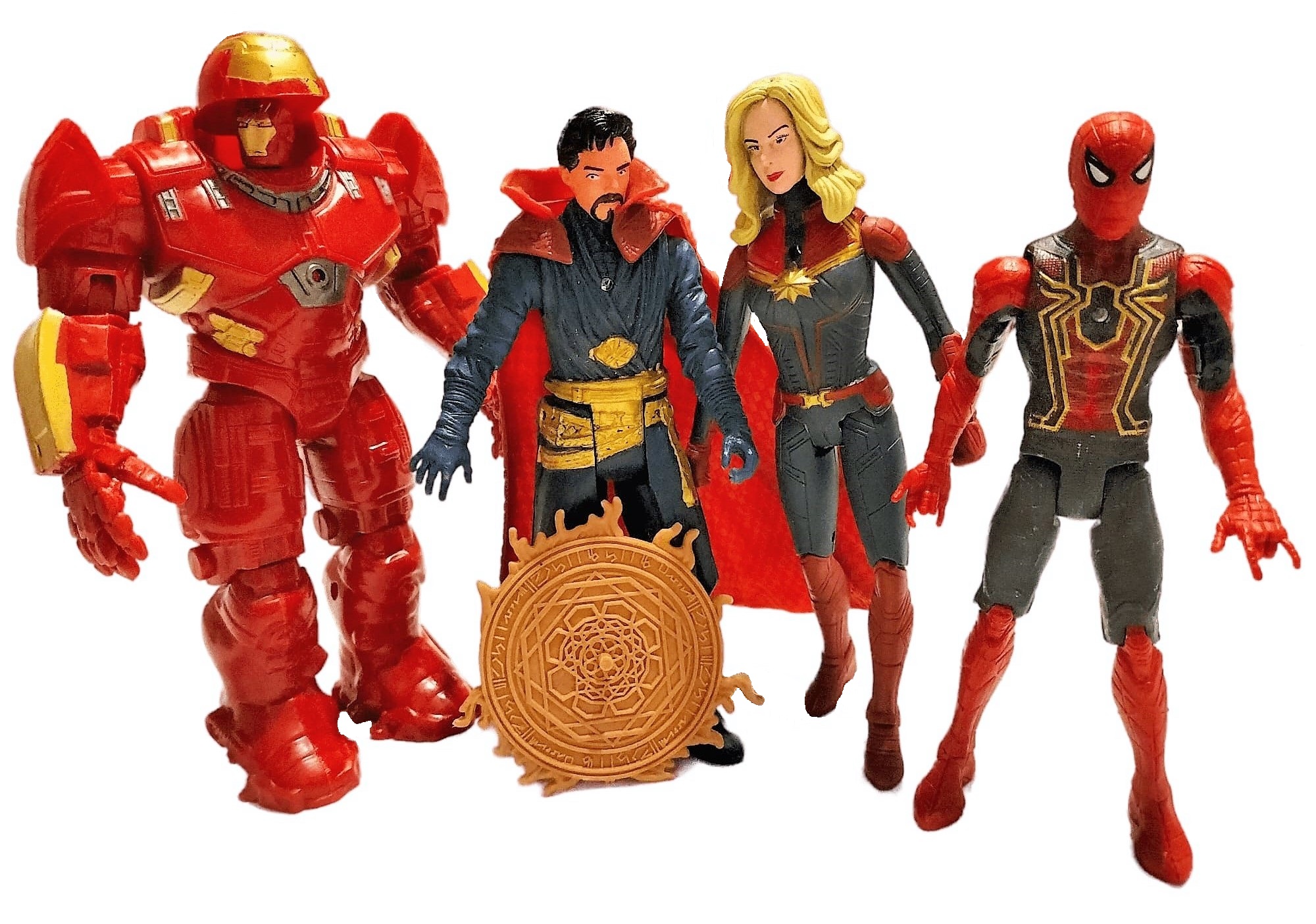 Set 4 Figurine tip Avengers cu led, Iron Man, Doctor Strange, Captain Marvel, Spider Man, 16 mc, multicolore. articole imagine 2022 protejamcopilaria.ro
