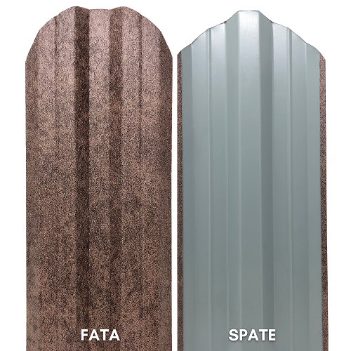 Set 25 buc Sipca Metalica Gard 1300x115mm/buc Granit Imperial - Imitatie Piatra