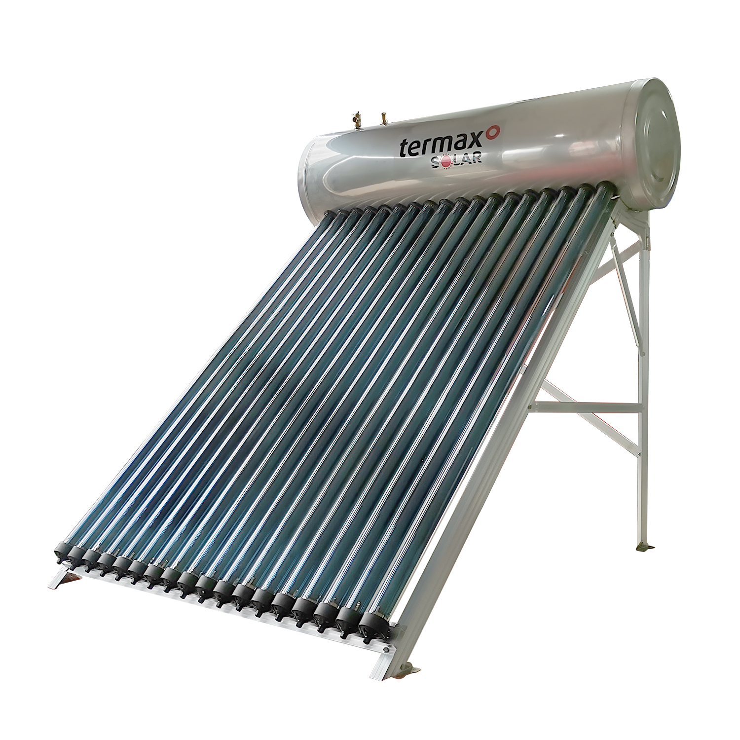 Panou solar Termax presurizat, 160 litri, 18 tuburi, cu suport pentru terasa