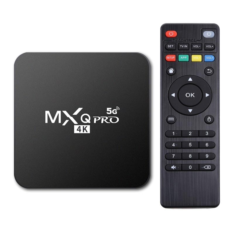 Mini PC TV Box TechstarÂ® MXQ PRO UltraHD 4K, TV BoxQuad-Core 64 Bit 4GB RAM, 64GB ROM, 5G Wireless, Ethernet, Android 10.1