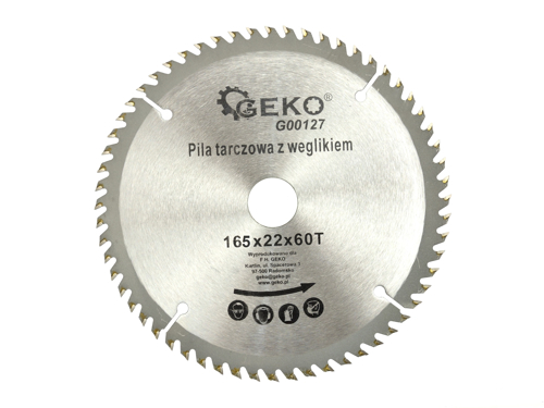 Disc circular pentru lemn 165x22x60T, Geko G00127