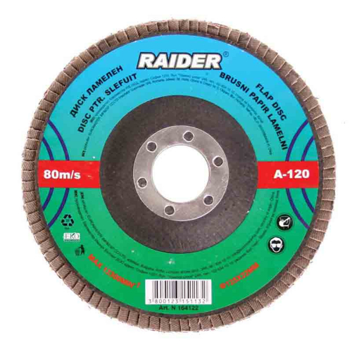 Disc pentru slefuit, 125 mm, A-120, Raider 164122