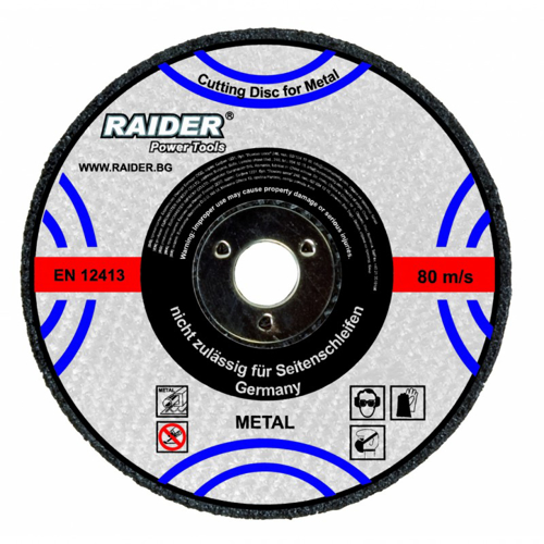 Disc pentru taiat metal, 180х3.2х22.2mm, Raider 160103