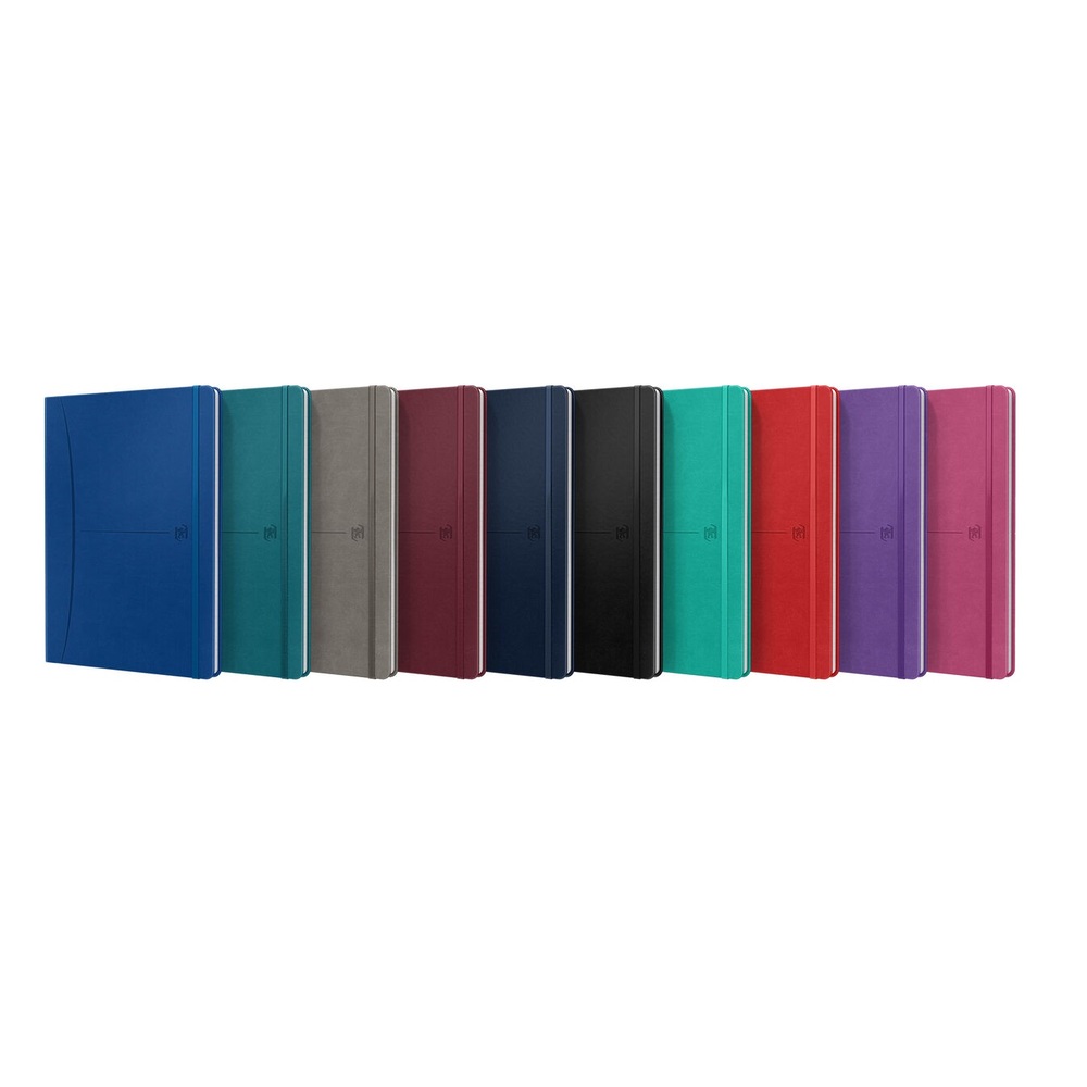 Caiet cu elastic, B5, OXFORD Signature Smart Journal, 80 file-90g/mp, Scribzee, dictando - culori cl