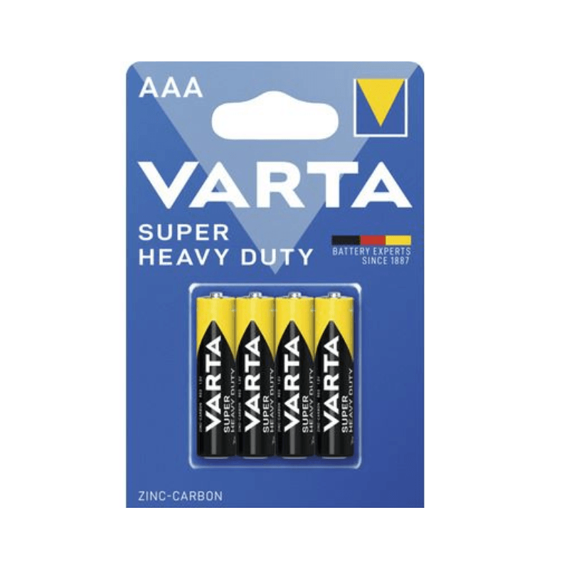 Set 4 baterii tip AAA LR3 Varta Super heavy duty Alkaline 2003101414