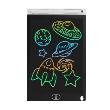 Tableta grafica de desenat pentru copii,color de 10 inch diagonala, cu buton de stergere si creion - Alb