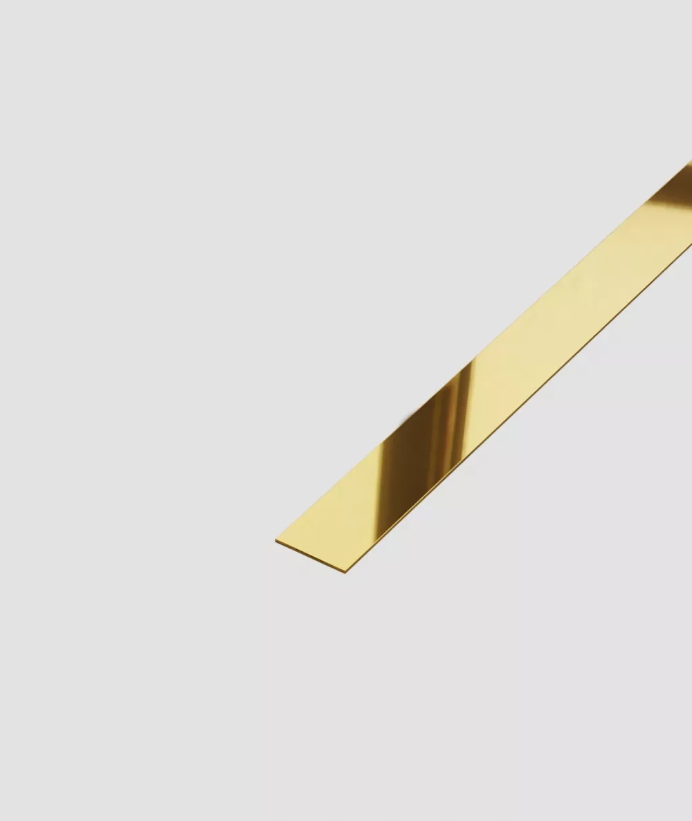 Profil platbanda inox auriu oglinda, 20x0.6x2700 mm