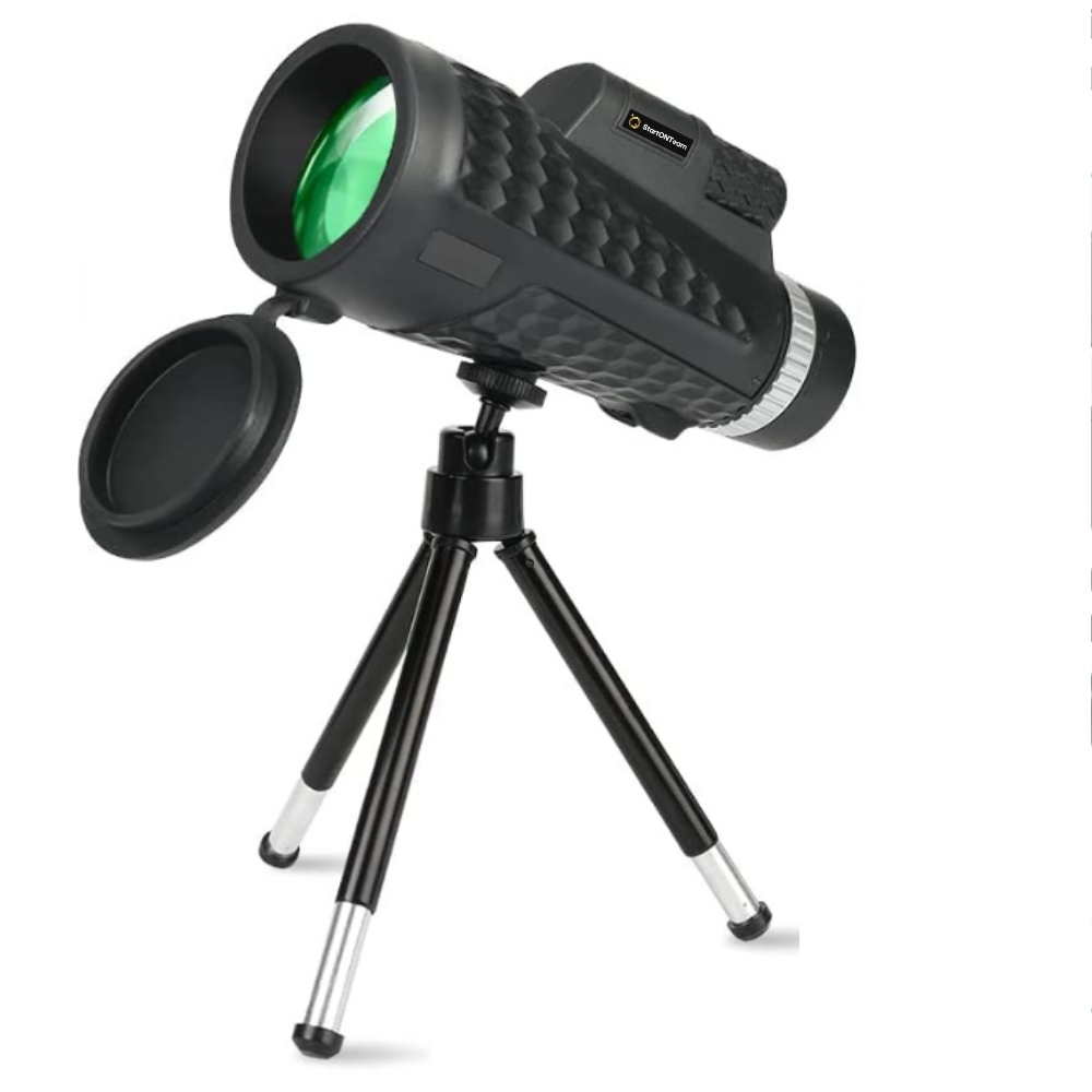Monoclu Telescop Profesional HD 18x55 cu Vedere pe Timp de Noapte, Trepied si Adaptor pentru Smartphone Multifunctional
