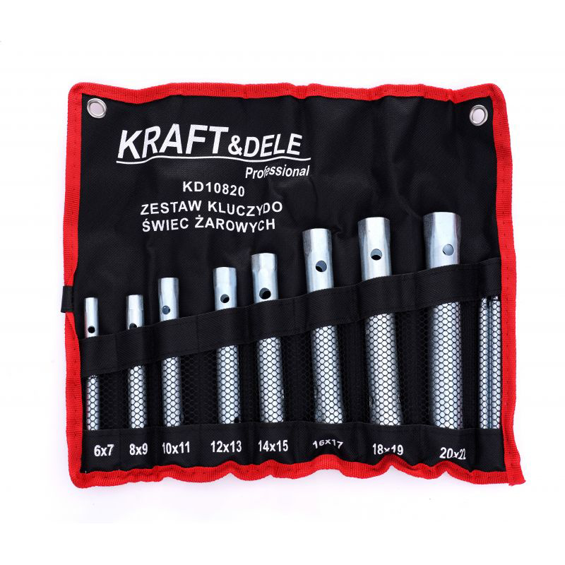 Set tubulare lungi pentru bujii, 10 elemente, Kraft&Dele KD10820