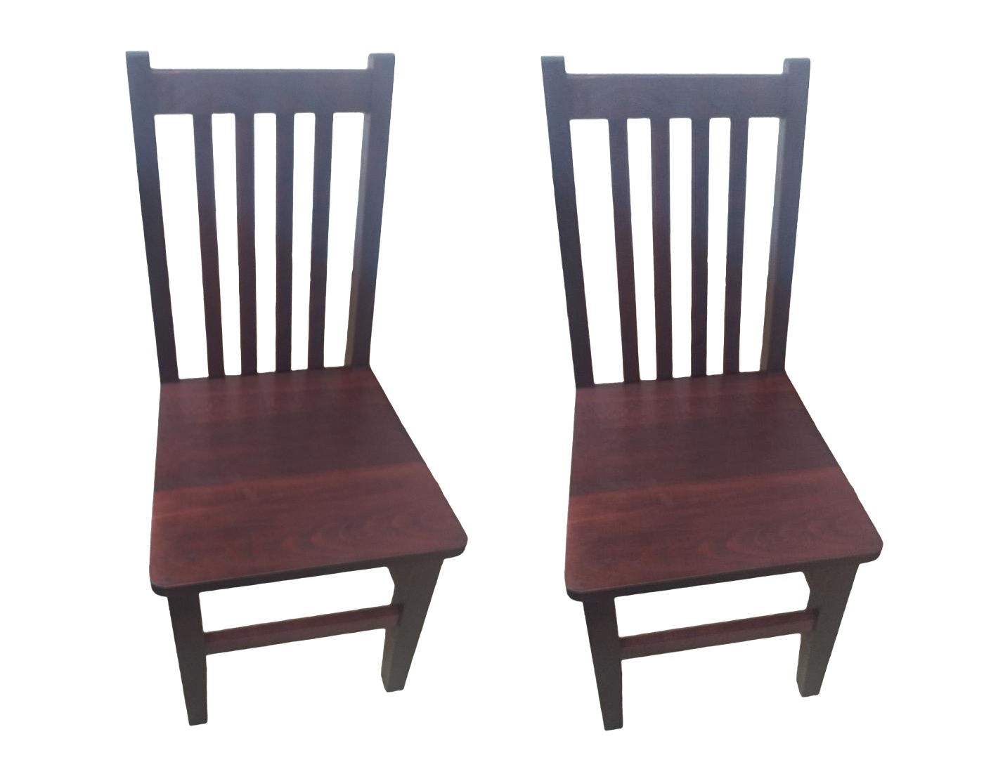 Set 2 scaune din lemn masiv de fag, cu spatar si sezut netapitat din lemn masiv de fag, 41 x 38 x 96 cm, culoare wenge