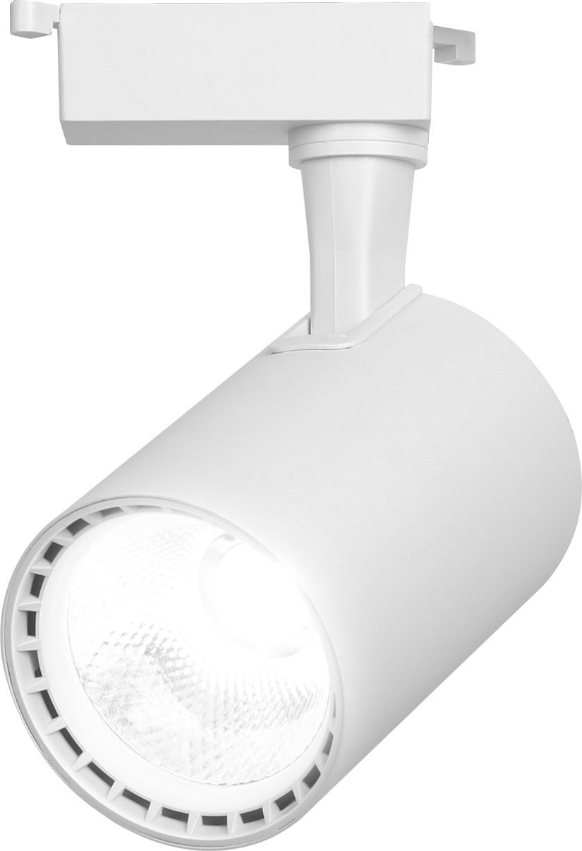 Spot LED Techstar® Tracklights, Pentru Sina RailRacks Monofazata Tip L, 30w, 3000K, 4000K, 6500K, Iluminat Directionabil, Corp Aluminiu Alb
