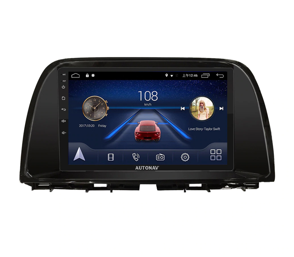 Navigatie AUTONAV PLUS Android GPS Dedicata Mazda CX5 2012-2017, Model Classic, Memorie 16GB Stocare, 1GB DDR3 RAM, Display 9" Full-Touch, WiFi, 2 x USB, Bluetooth, CPU Quad-Core 4 * 1.3GHz, 4 * 50W Audio, Intrare Subwoofer, Amplificator