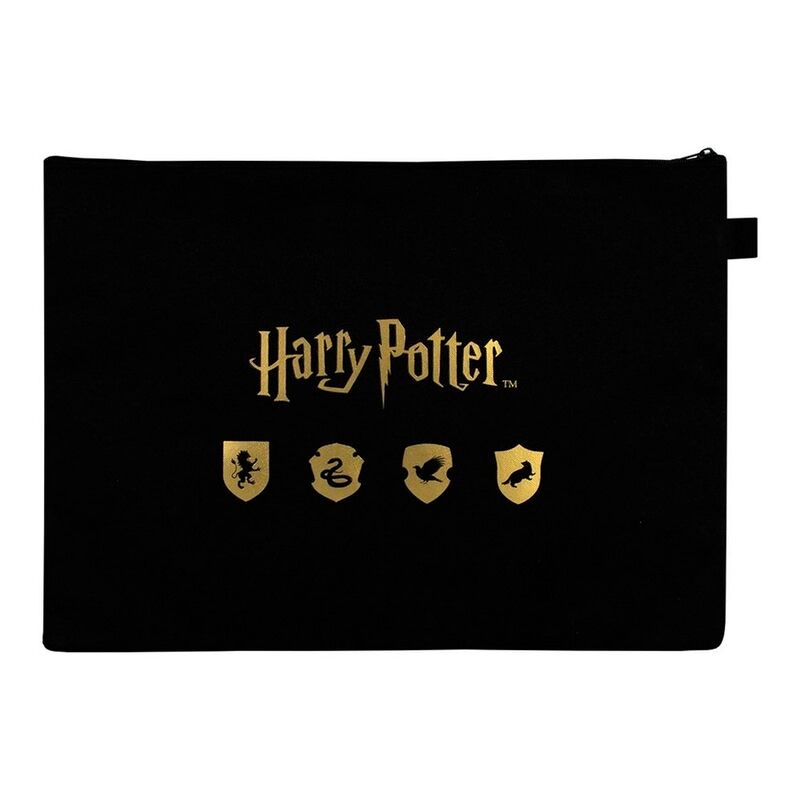 Portofel de studiu, Blue Sky, Harry Potter Multi Pocket Study Wallet Hogwarts Shield Case, Negru