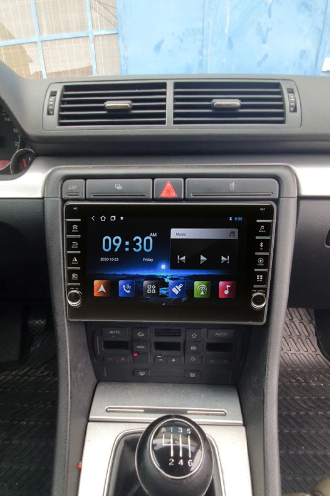 Navigatie AUTONAV PLUS Android GPS Dedicata Audi A4 B6 si B7, Model PRO Memorie 16GB Stocare, 1GB DDR3 RAM, Butoane Laterale Si Regulator Volum, Display 8