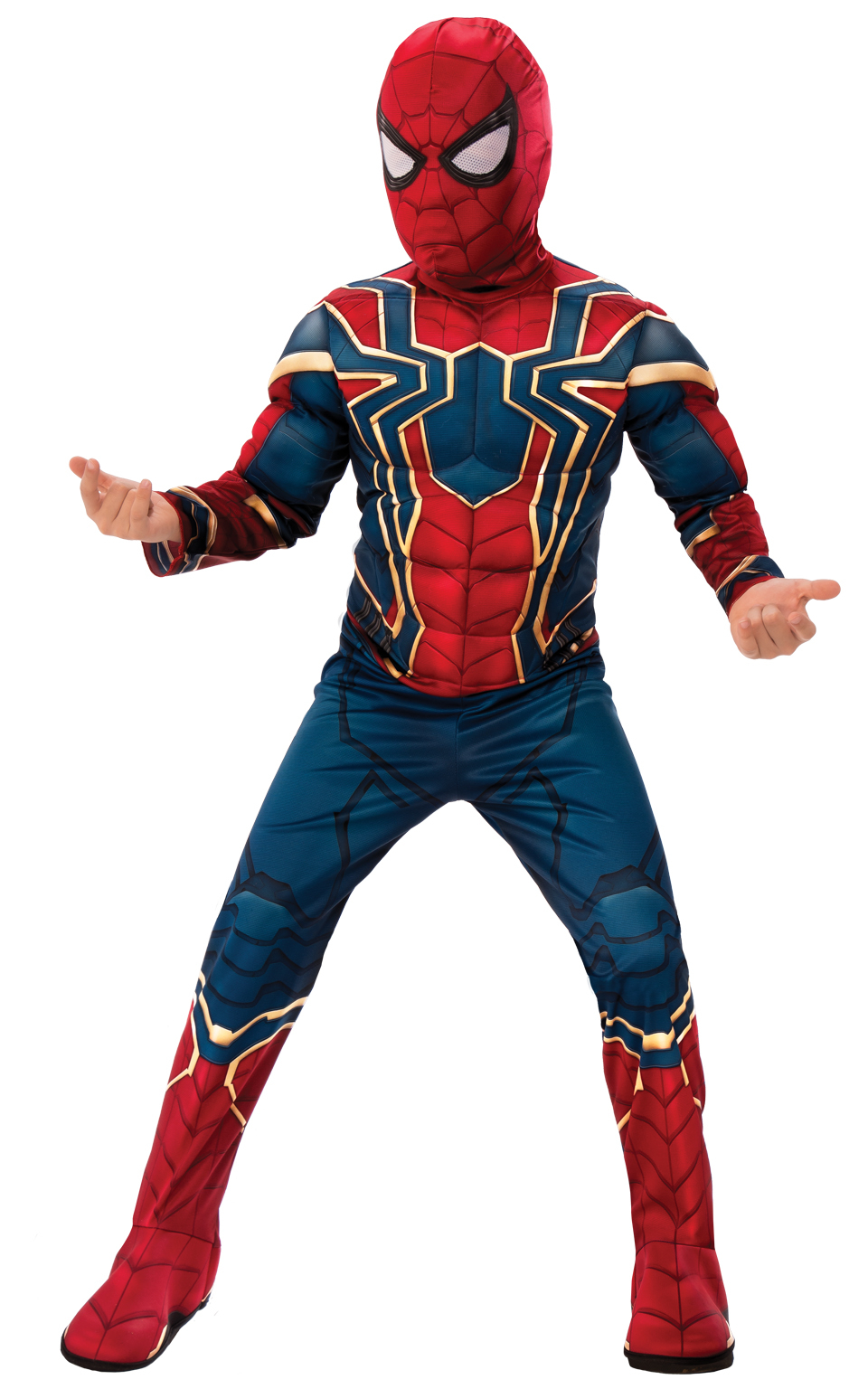 Costum cu muschi Iron Spiderman Avengers EndGame pentru baieti 8-10 ani 135-150 cm 135-150 imagine 2022 protejamcopilaria.ro